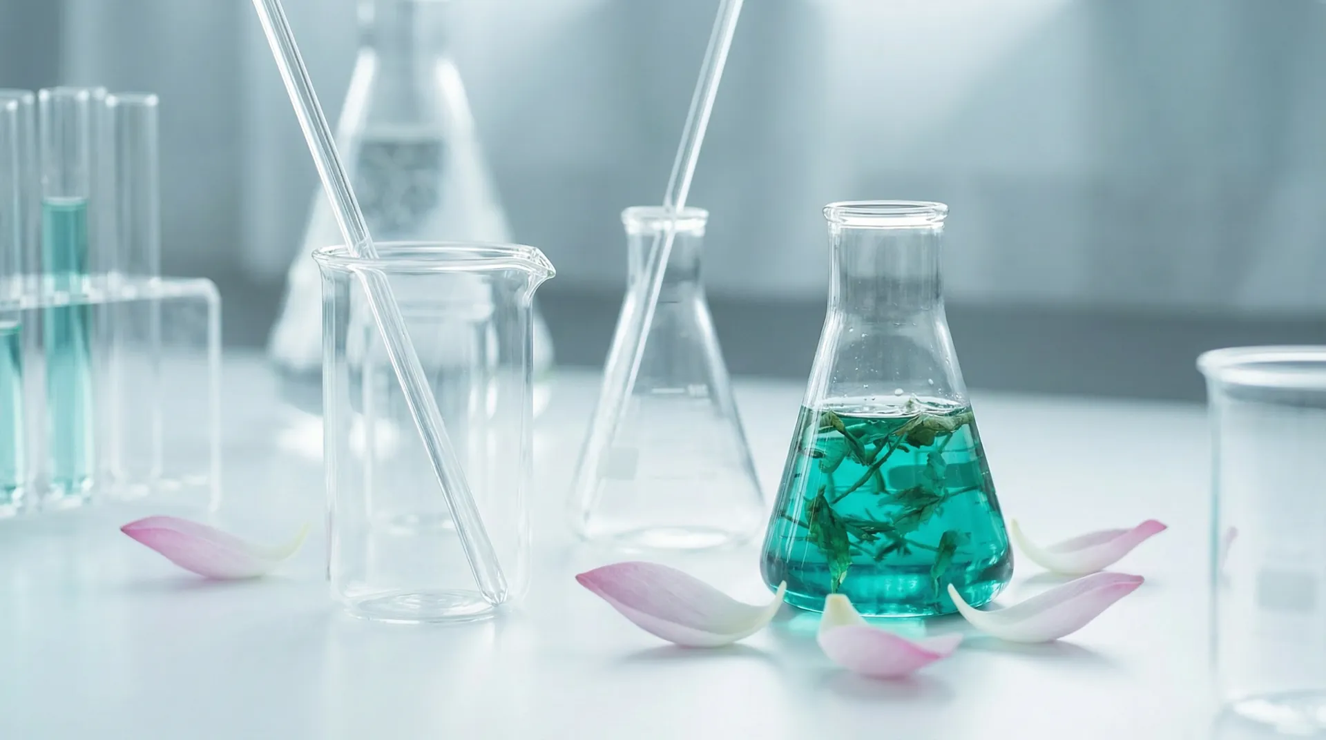 Dosomatrix™ — Vietnamese pink lotus extract in laboratory glass